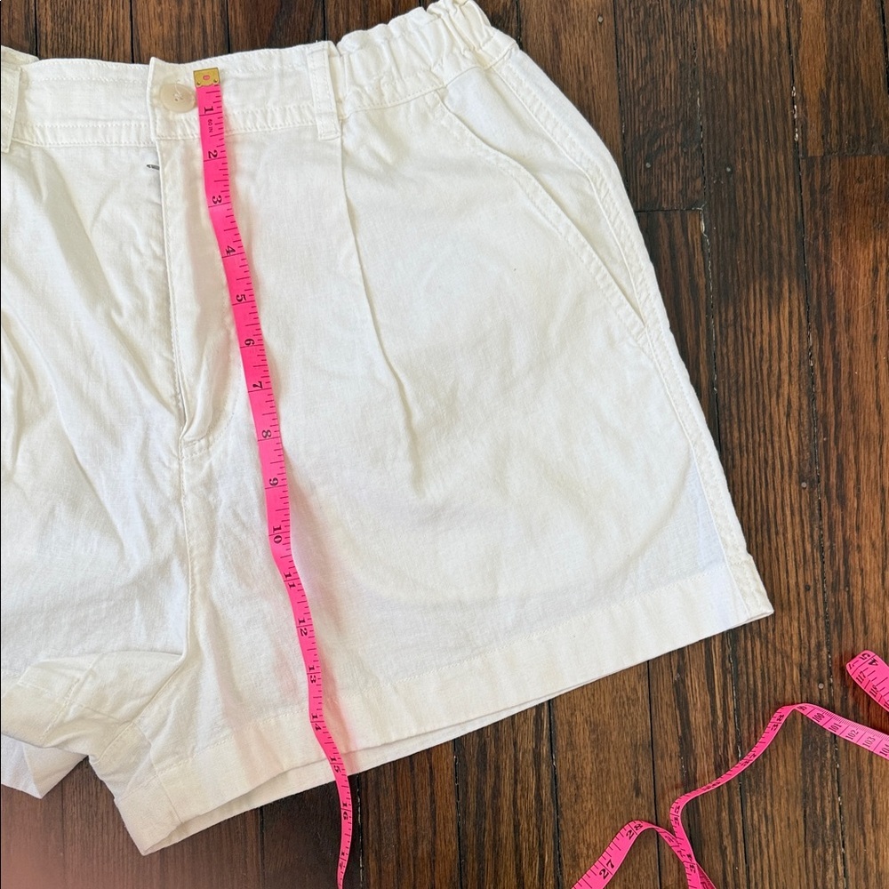 UNIQLO Linen Cotton Shorts Off White Size S - Picture 9 of 9